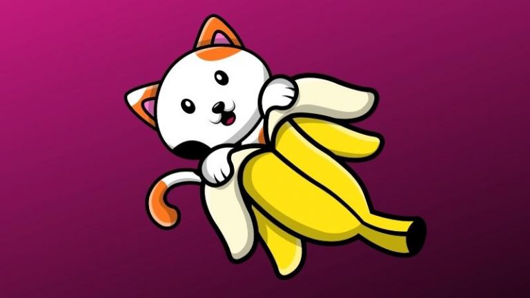 dürfen katzen bananen essen - Katze im Inneren einer Banane, Miniaturansicht